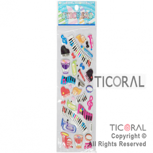 STICKER INSTRUMENTOS MUSICALES HS3535-6 x 12